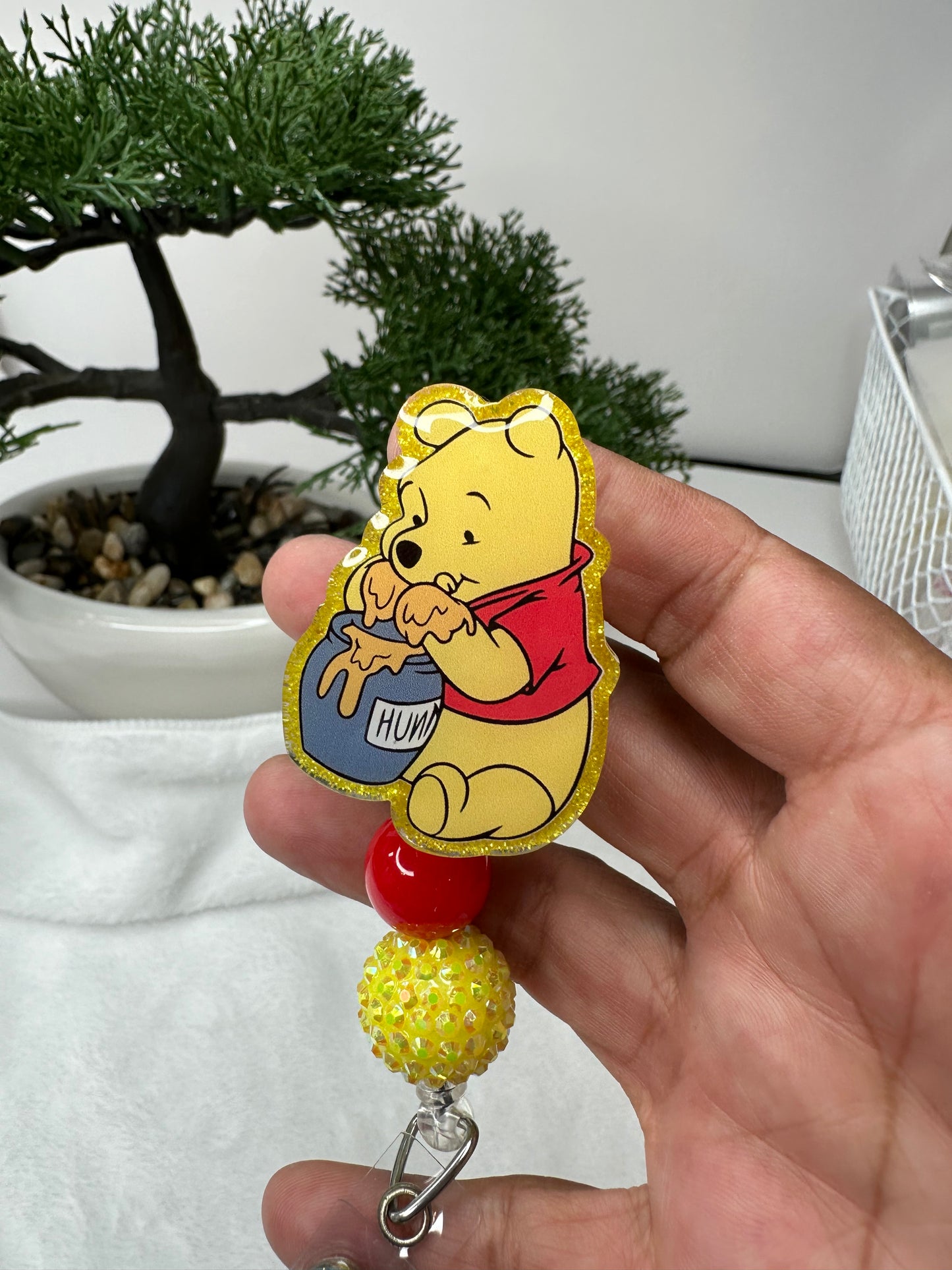 Pooh Bear Badge Reel