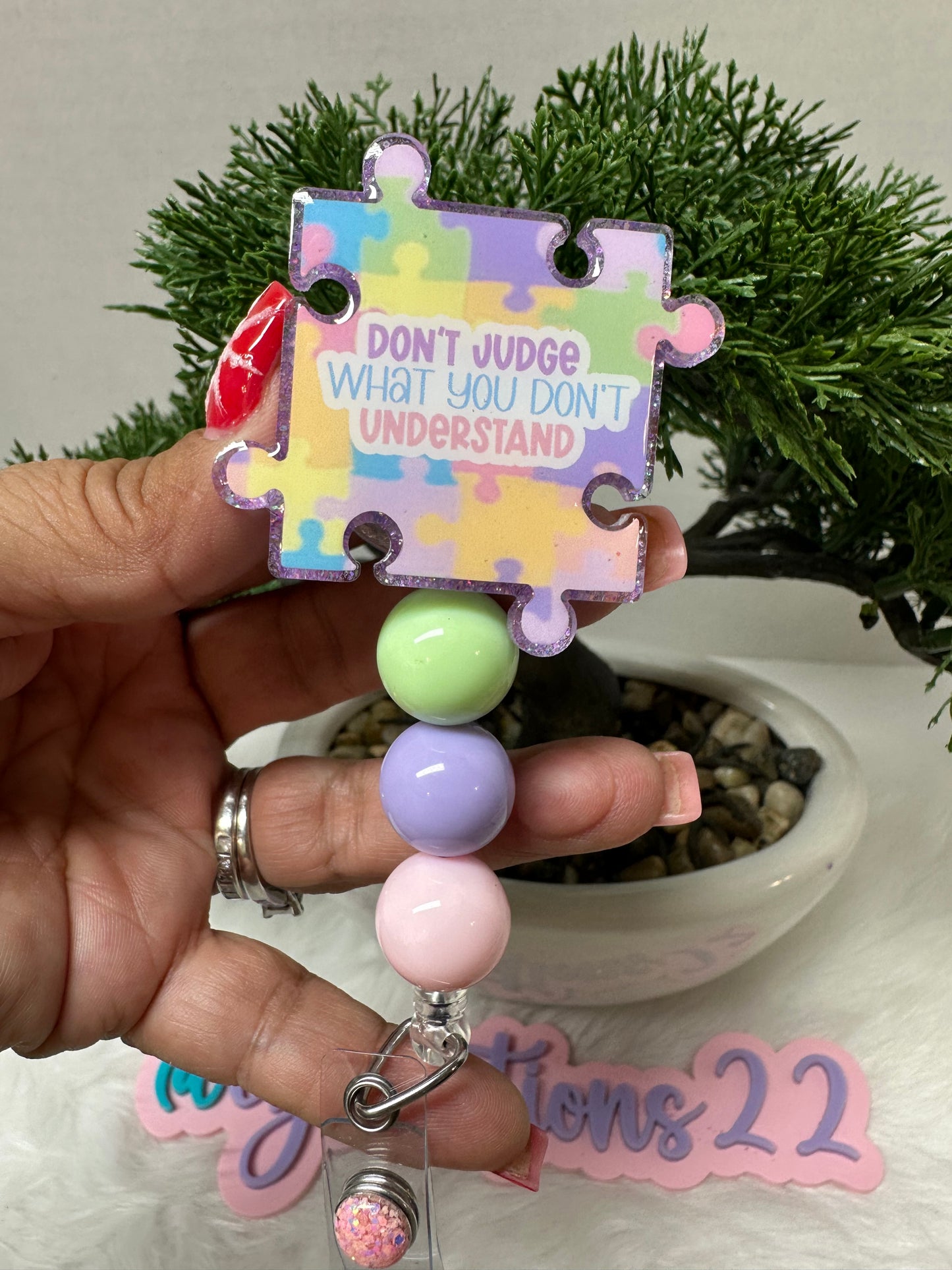 Autism Puzzle Don’t Judge What you Don’t Understand Badge Reel