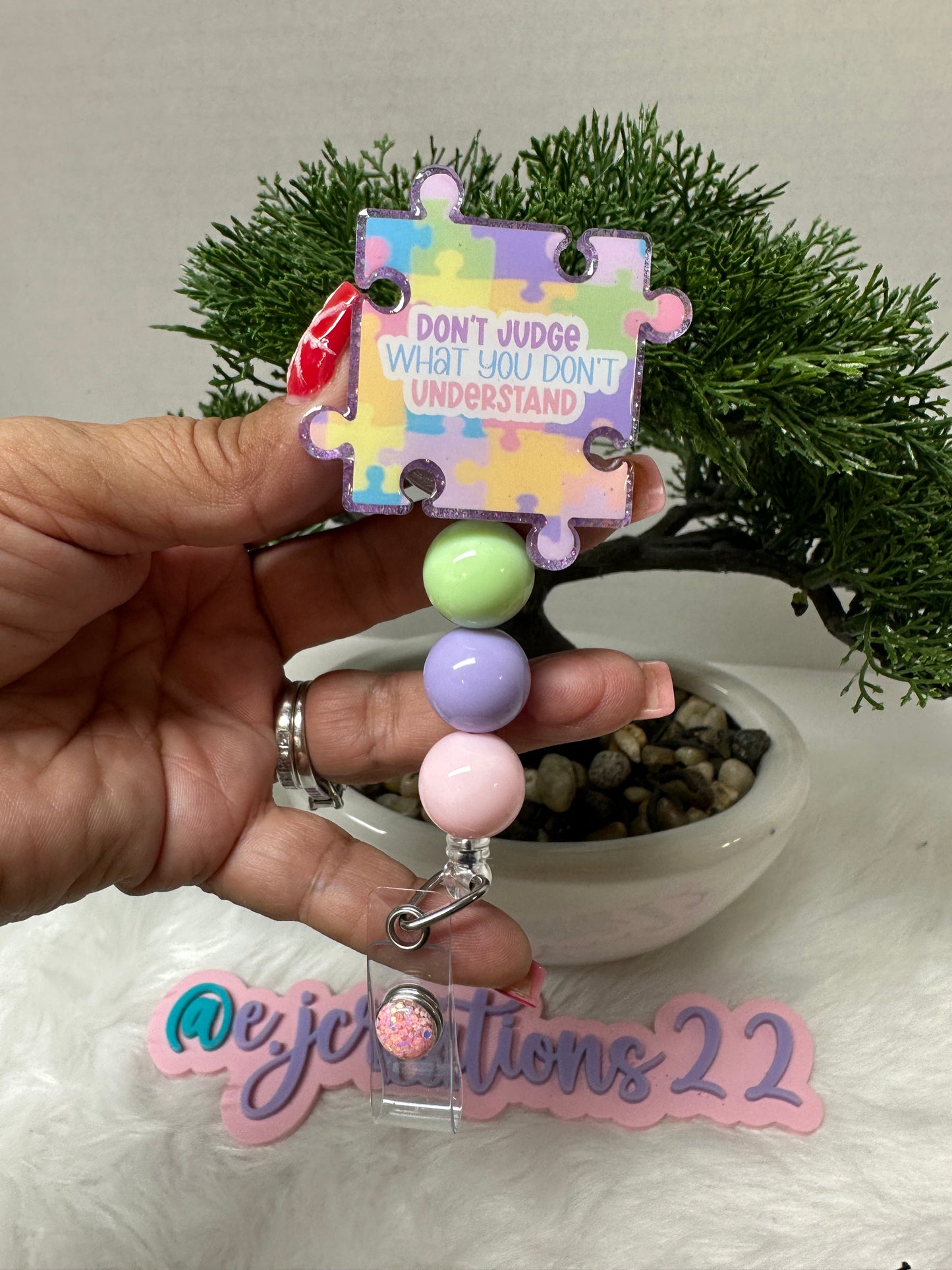 Autism Puzzle Don’t Judge What you Don’t Understand Badge Reel