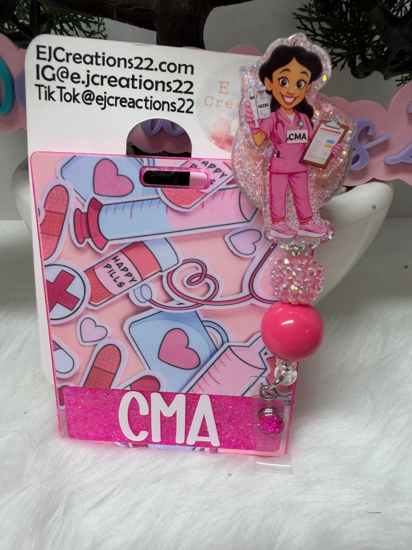 CMA Medical Girlie Badge Buddy Set
