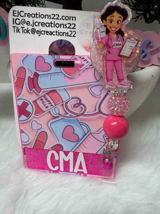 CMA Medical Girlie Badge Buddy Set