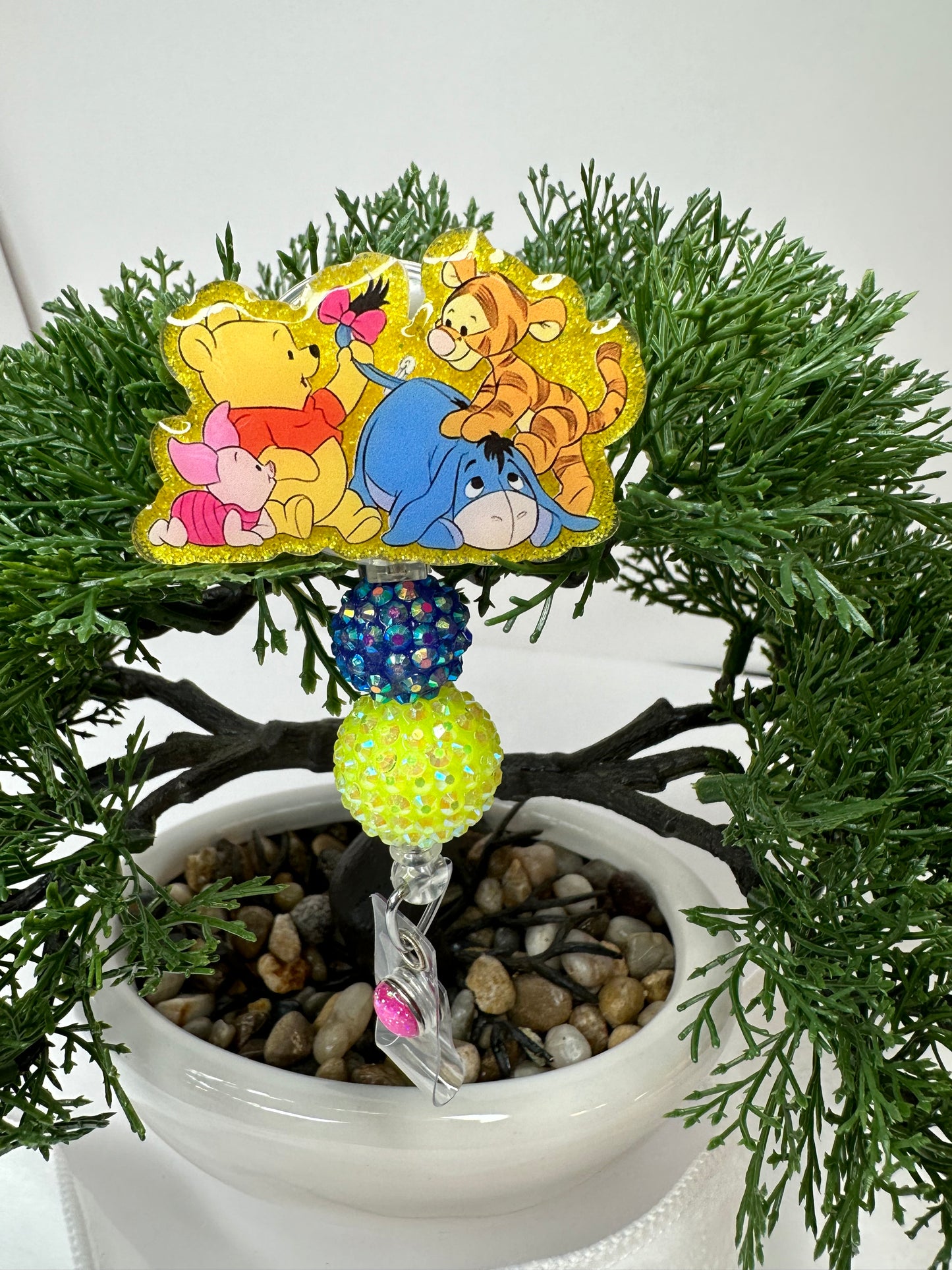 Pooh Bear and Friends Badge Reel