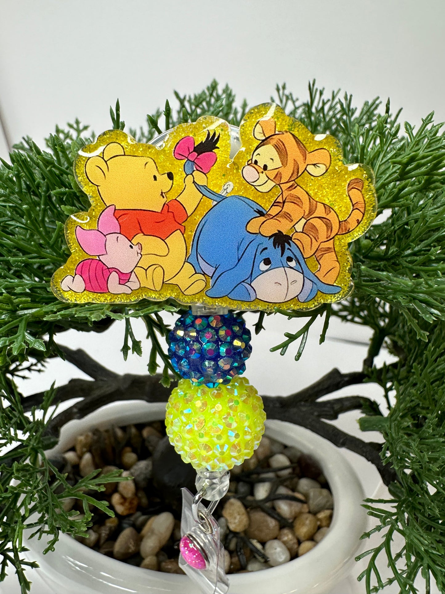 Pooh Bear and Friends Badge Reel