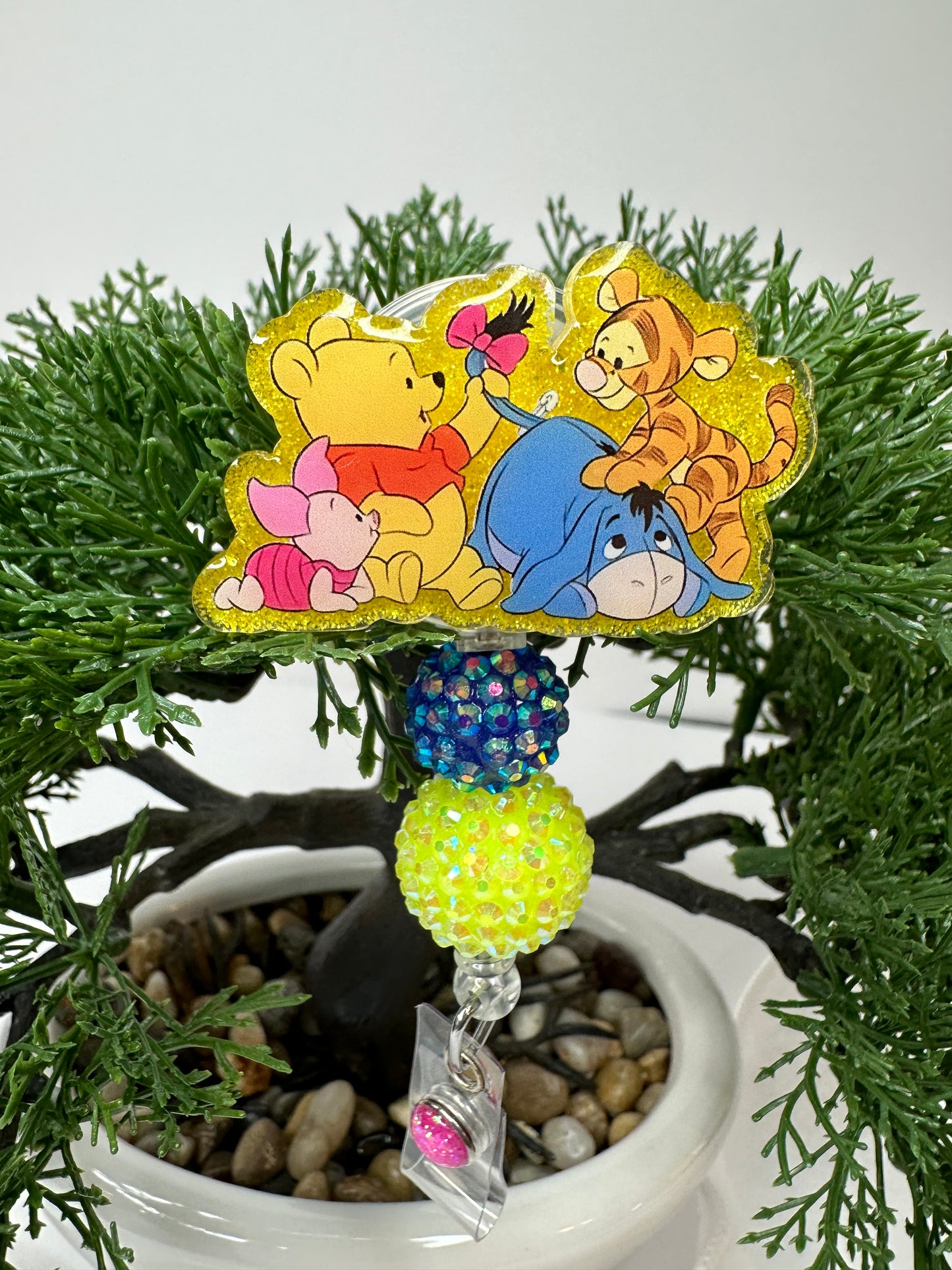 Pooh Bear and Friends Badge Reel