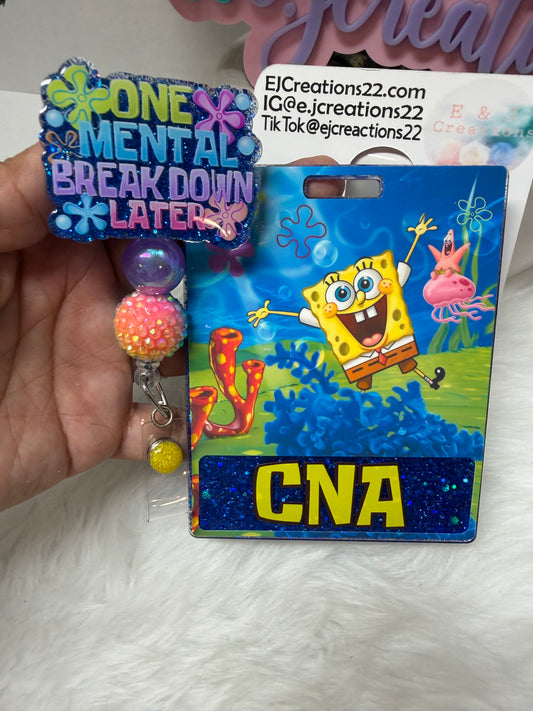 Sponge B One Mental Breakdown Later Badge Buddy Set