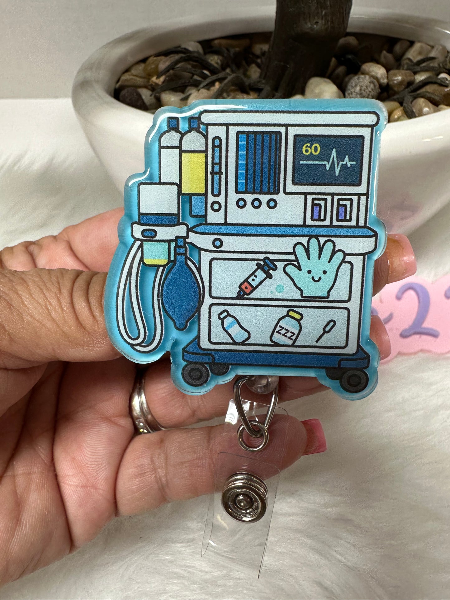 Anesthesia Machine Badge Reel