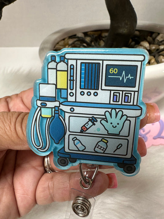 Anesthesia Machine Badge Reel