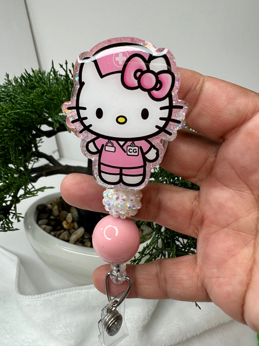 Kitty CG Caregiver Badge Reel