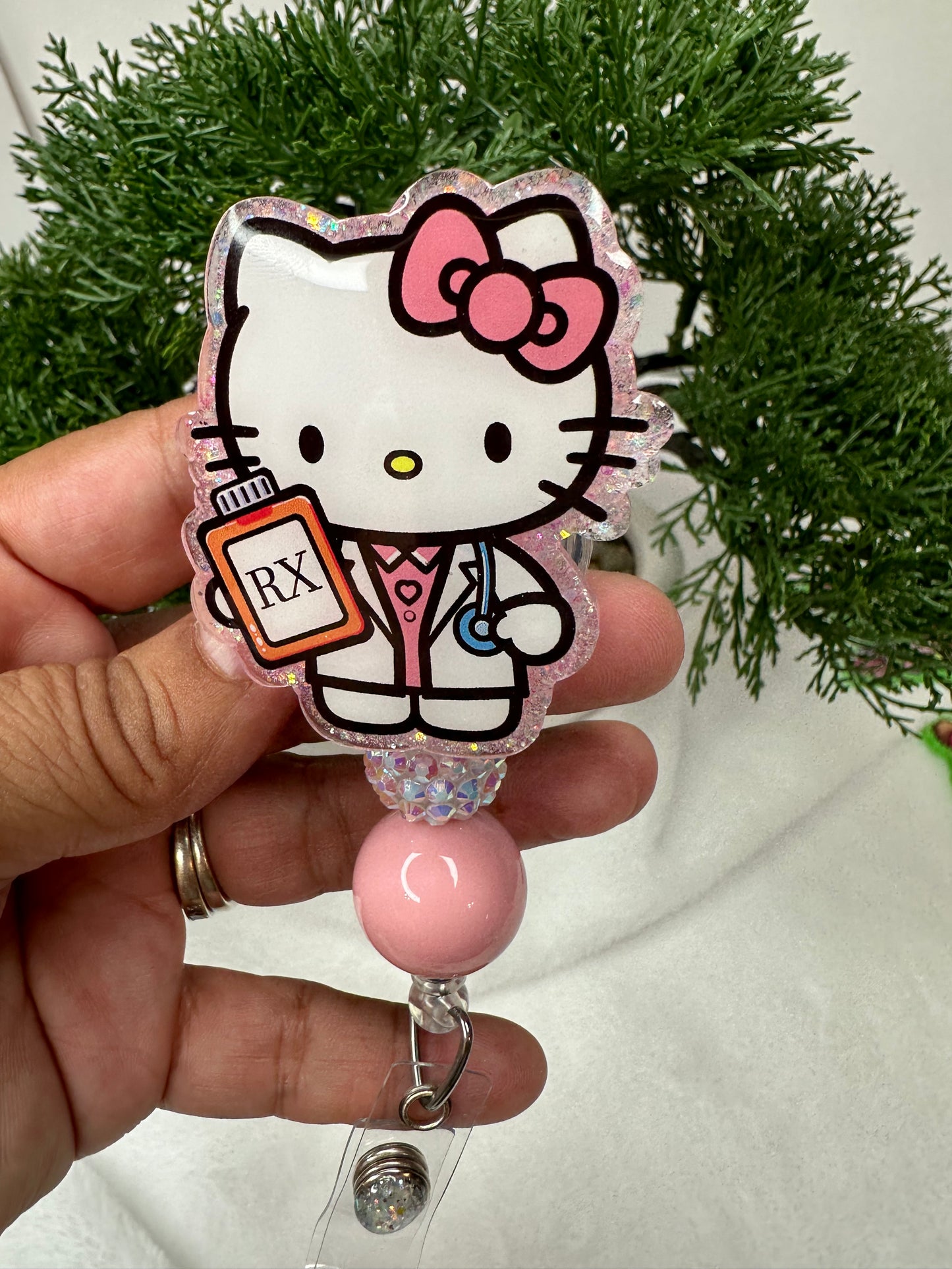 Kitty RX Pharmacy Tech Badge Reel