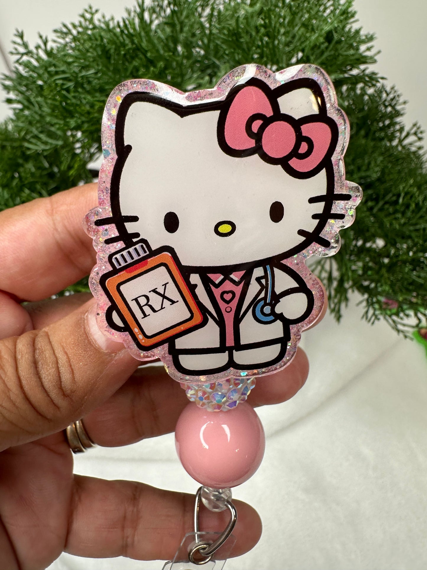 Kitty RX Pharmacy Tech Badge Reel