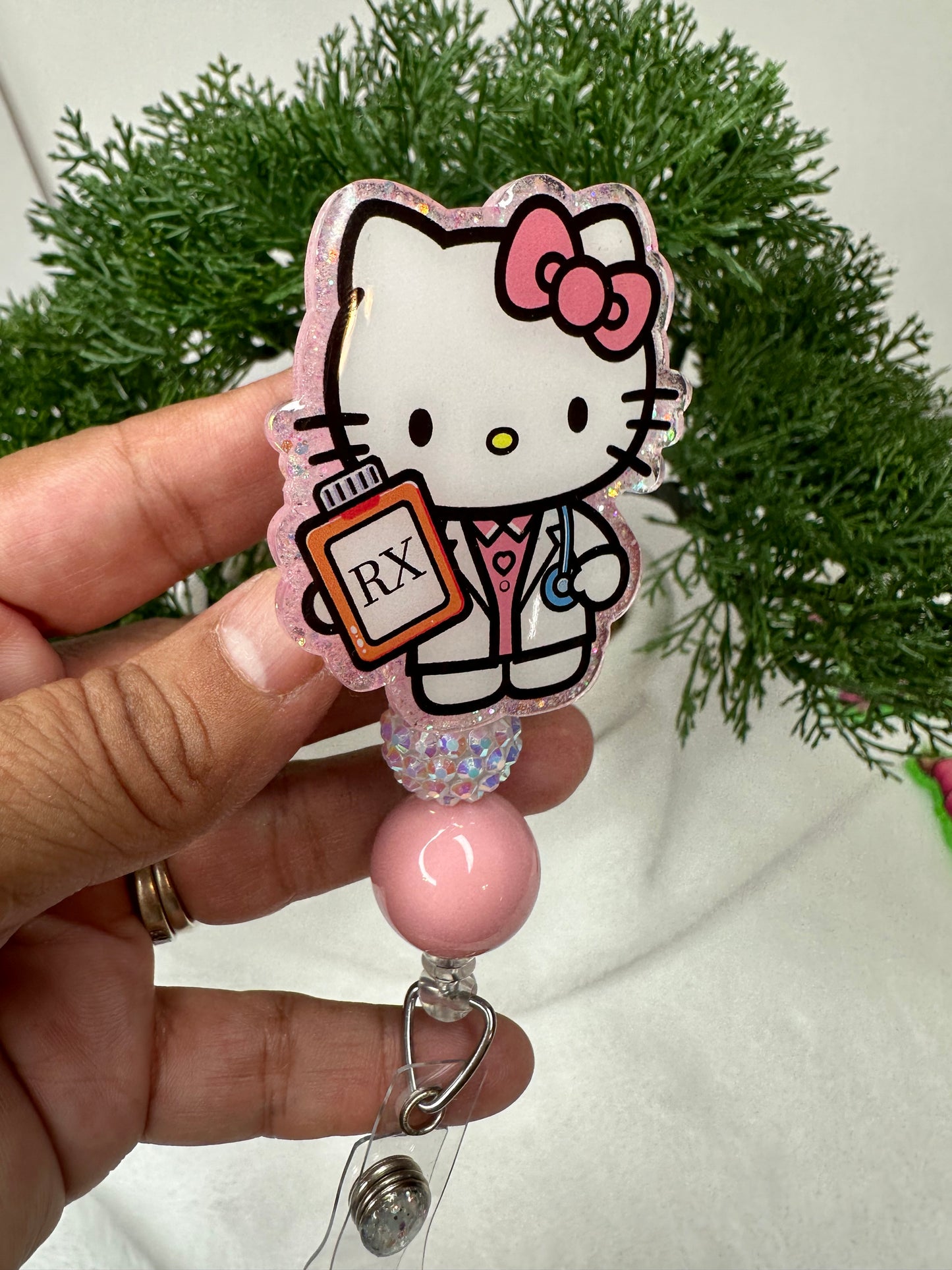 Kitty RX Pharmacy Tech Badge Reel