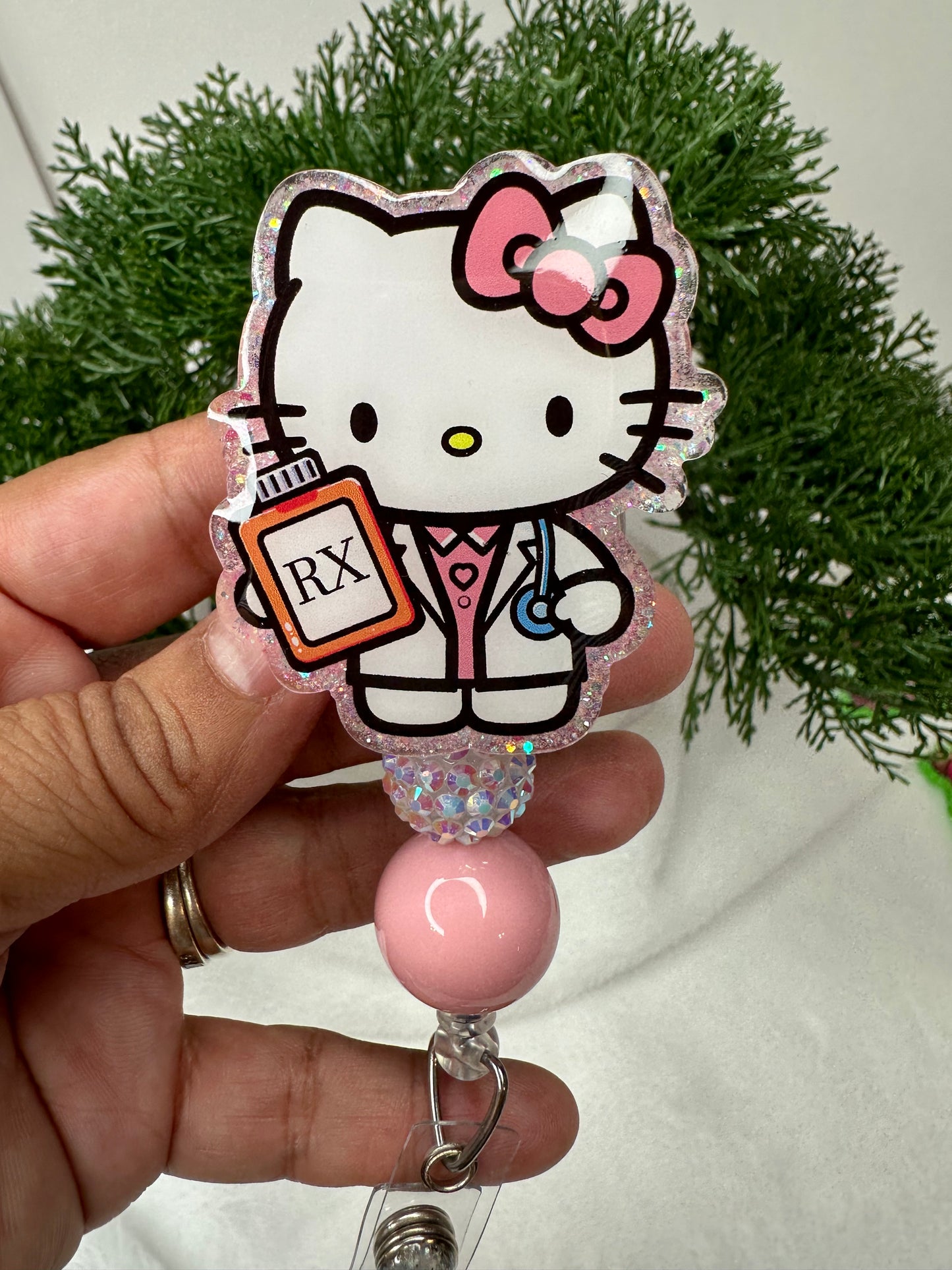 Kitty RX Pharmacy Tech Badge Reel