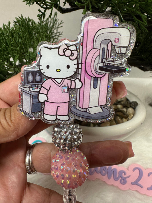 Kitty Mammogram Tech Badge Reel