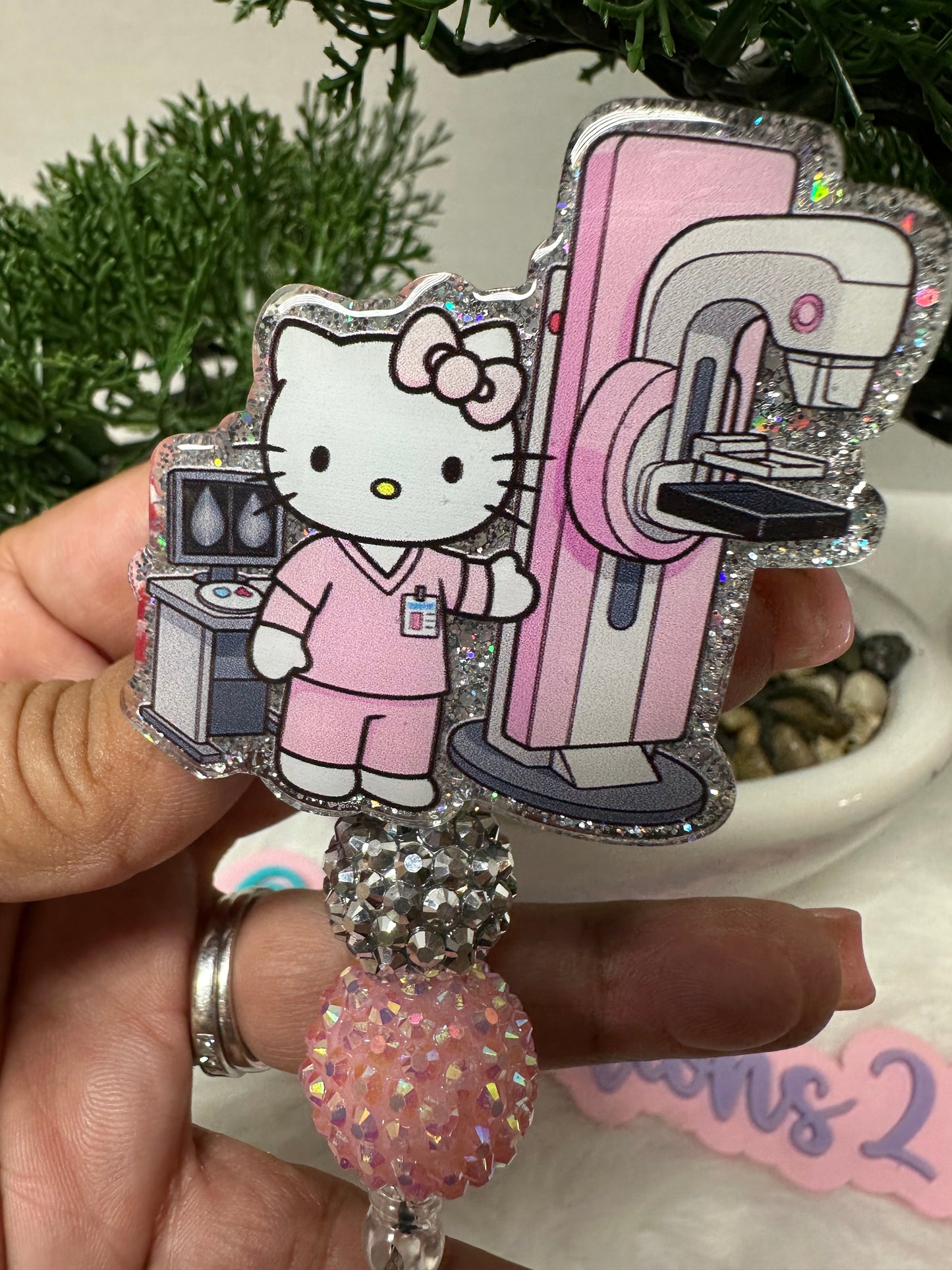 Kitty Mammogram Tech Badge Reel