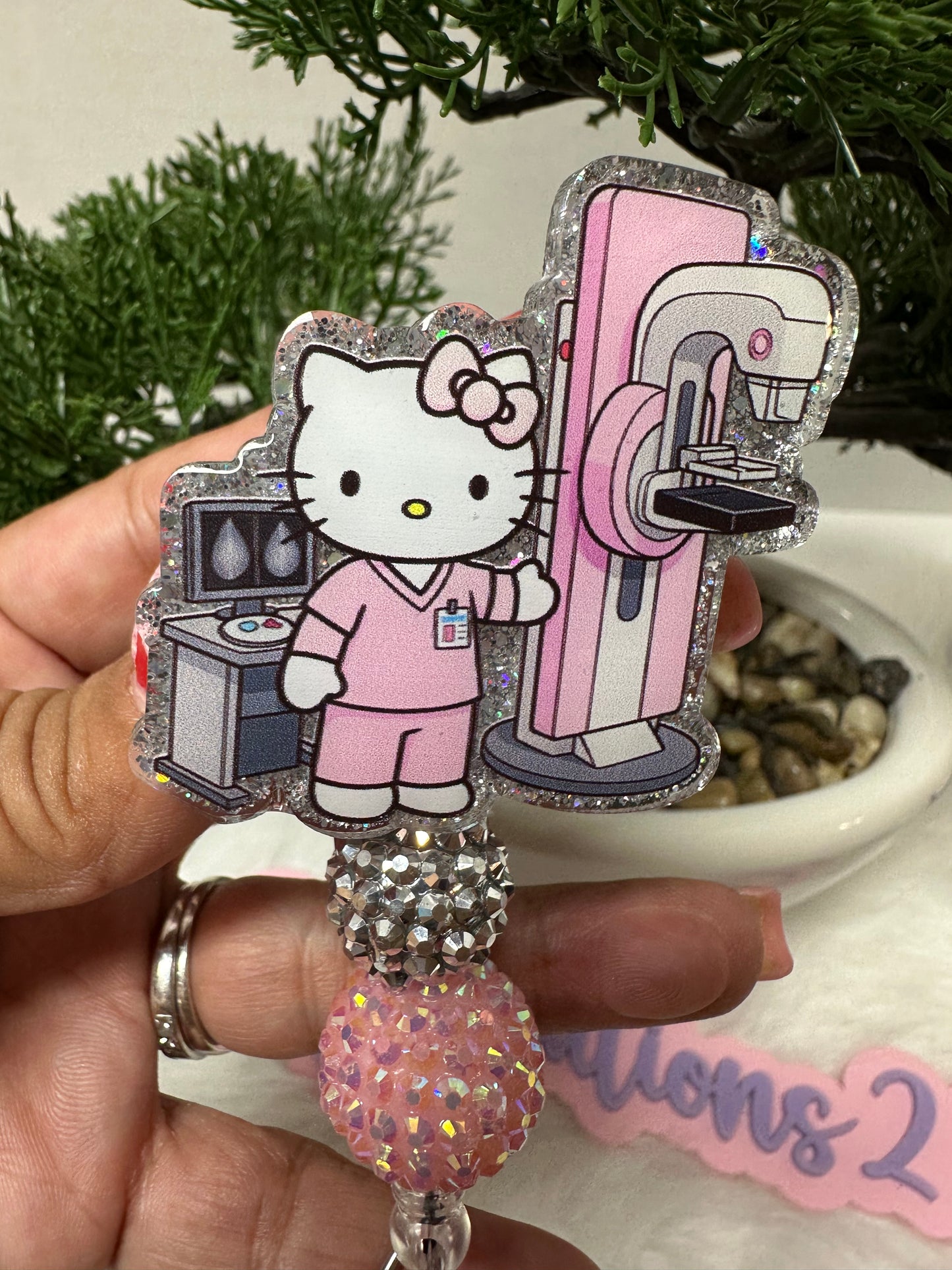 Kitty Mammogram Tech Badge Reel