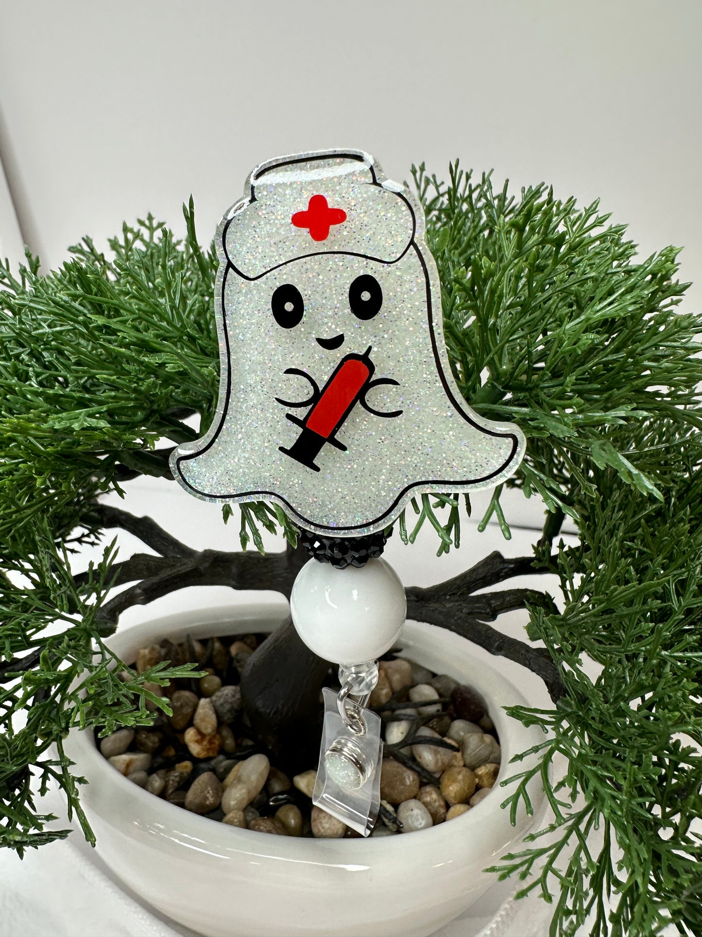 Glow in the Dark Ghost Nurse Badge Reel