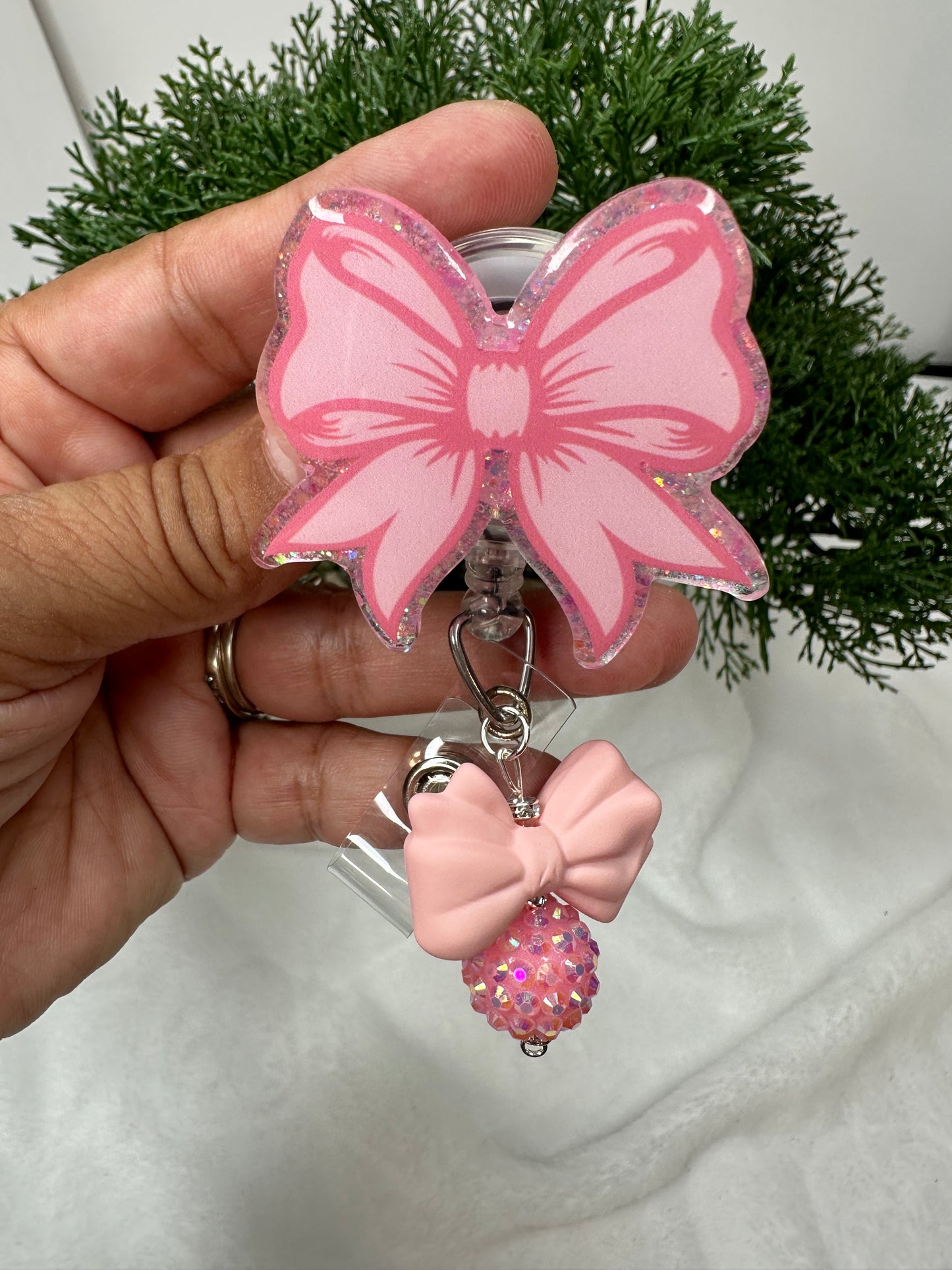 Pink Coquette Badge Reel