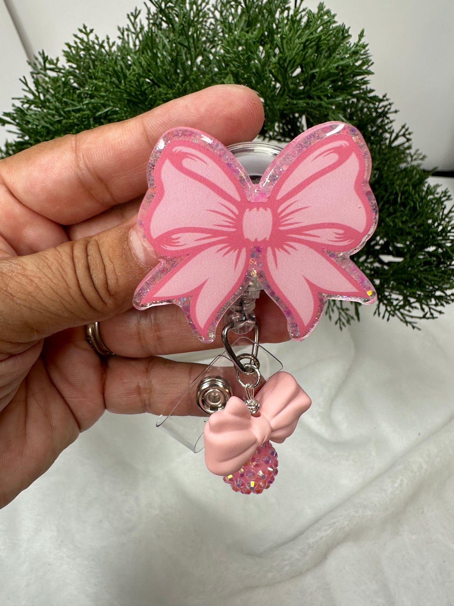 Pink Coquette Badge Reel