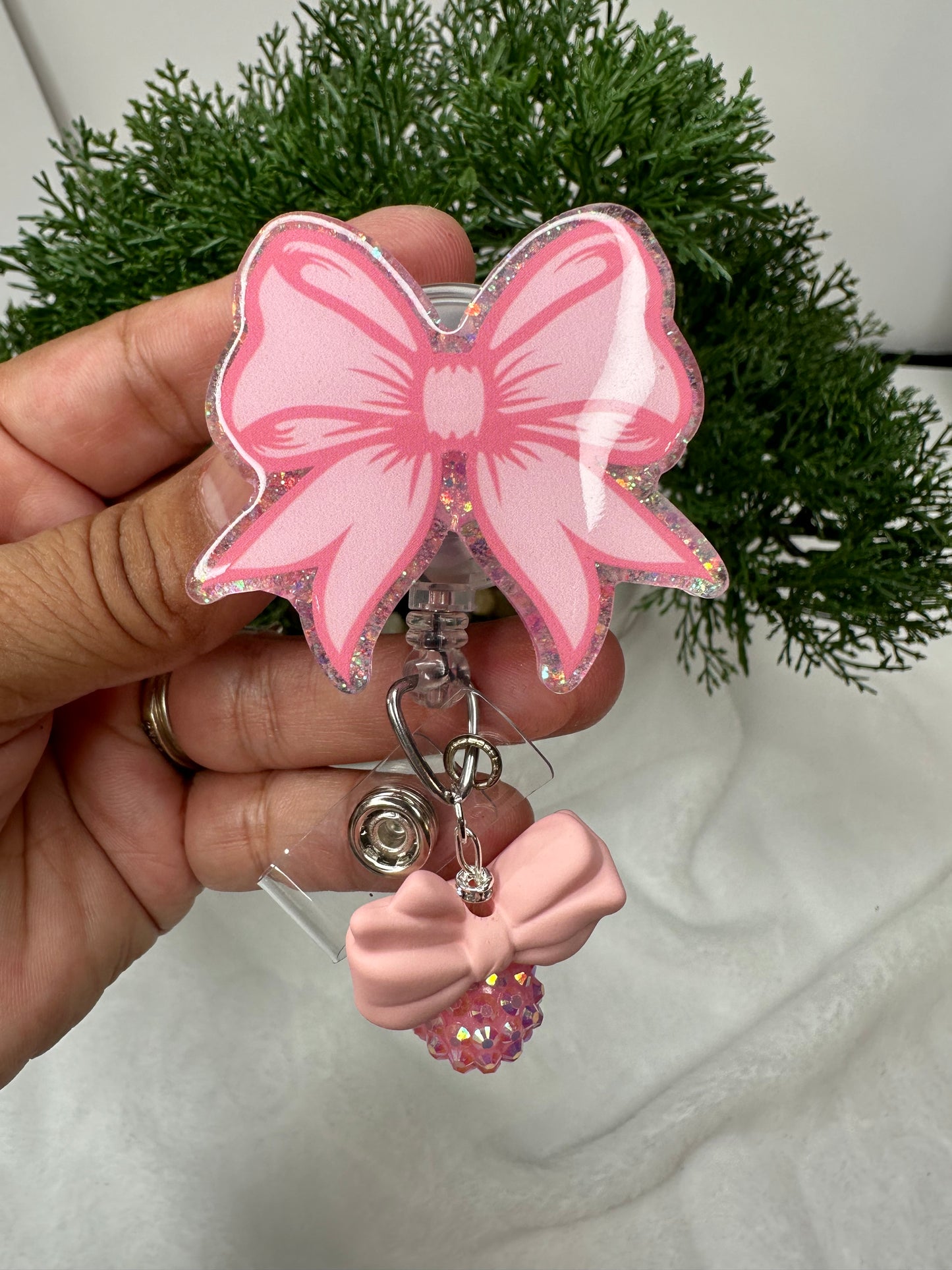 Pink Coquette Badge Reel