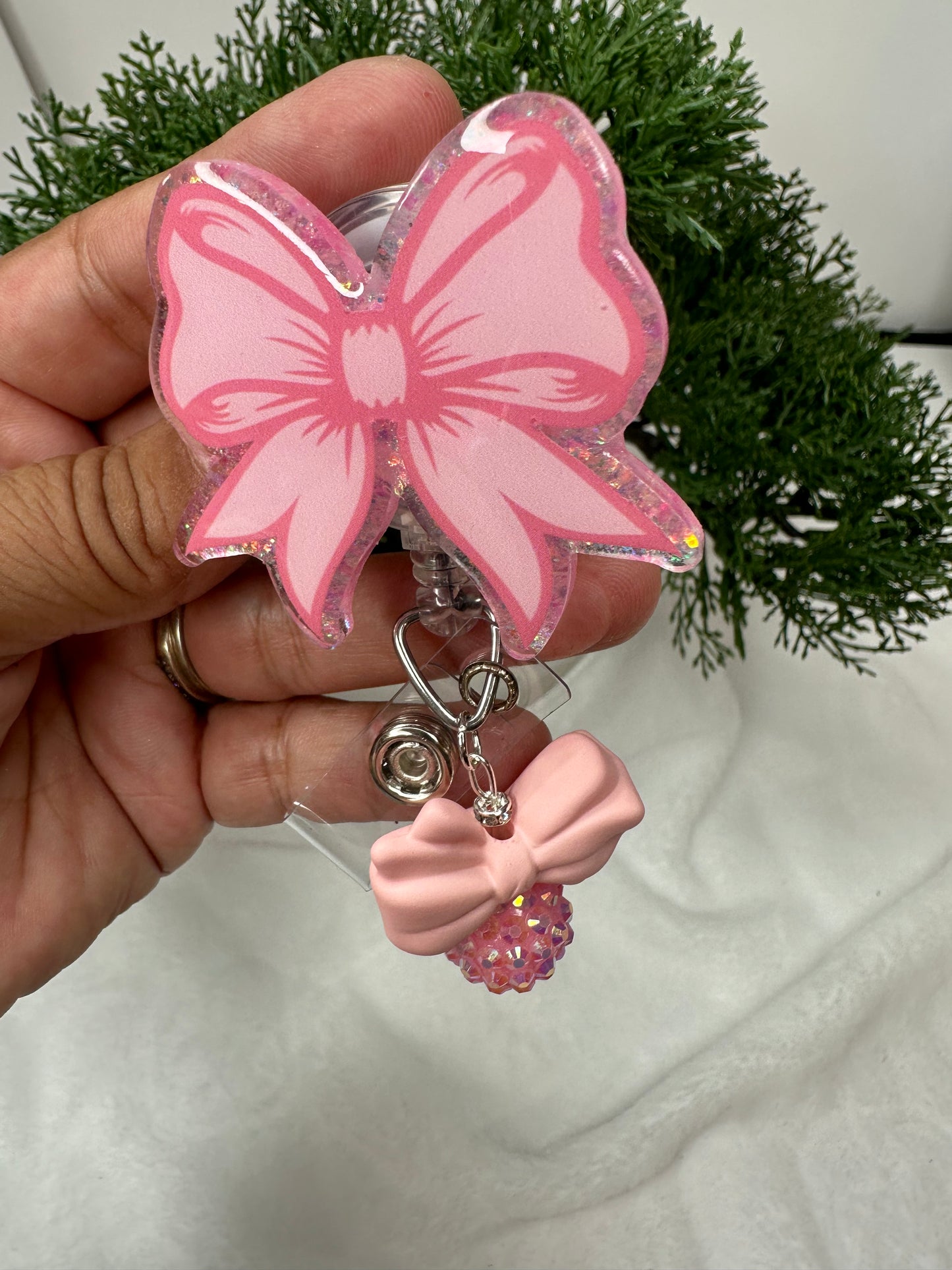 Pink Coquette Badge Reel