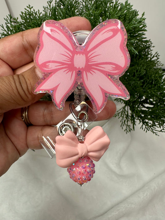 Pink Coquette Badge Reel