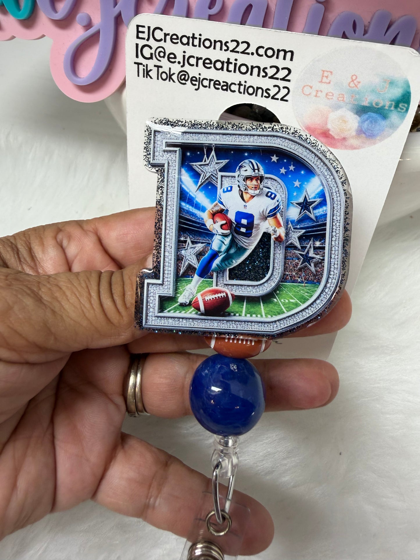 Letter D Badge Reel