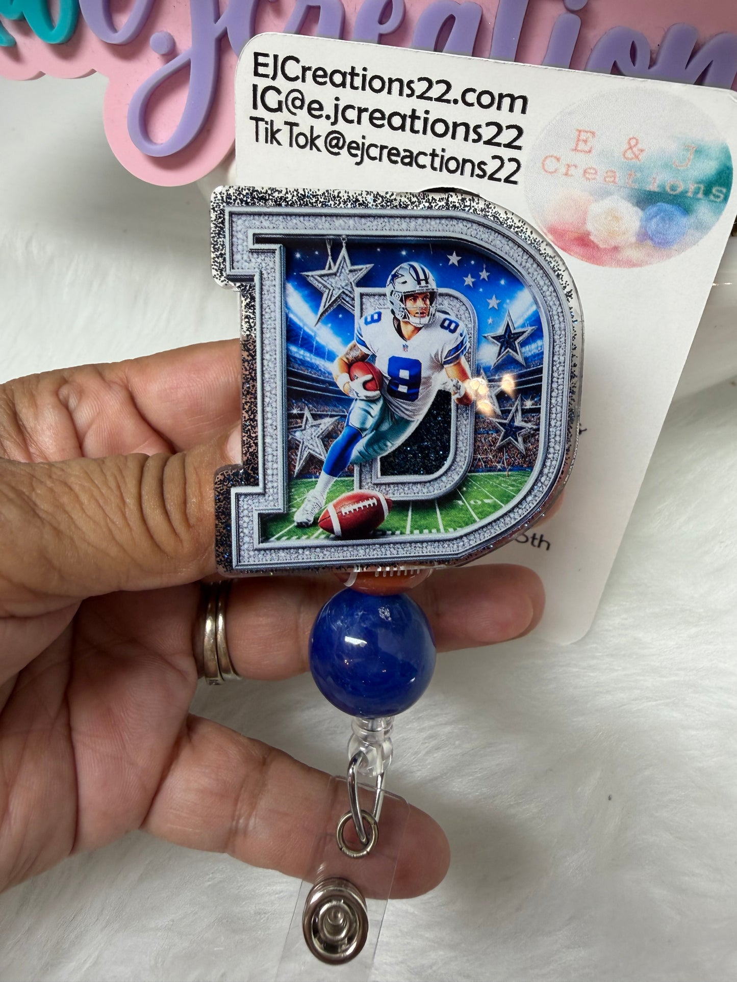 Letter D Badge Reel