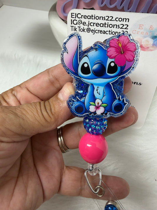Aloha Blue Alien Badge Reel