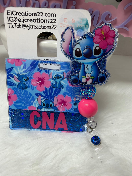 Blue Alien Badge Buddy Set