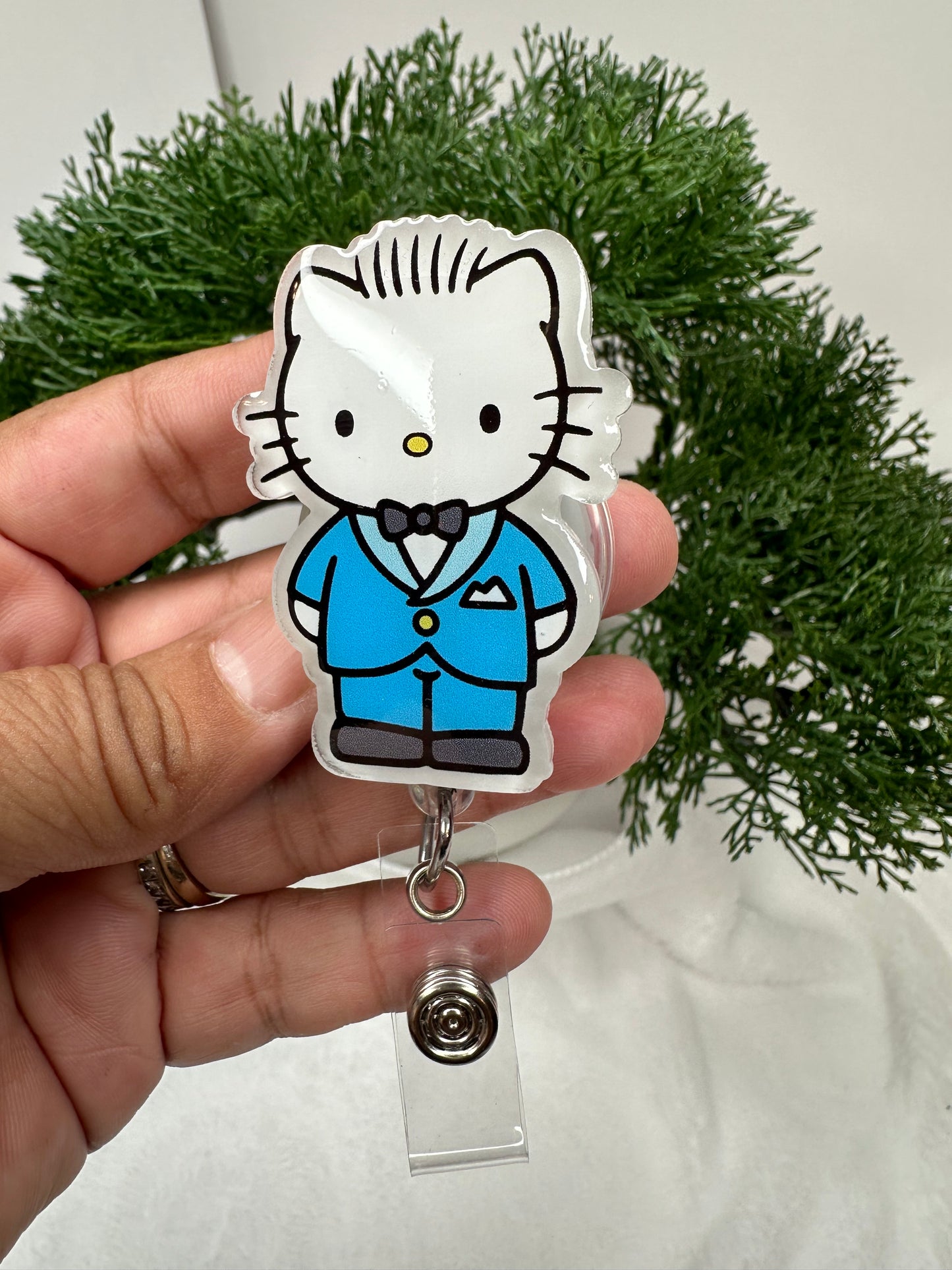 Kitty Office Guy Badge Reel