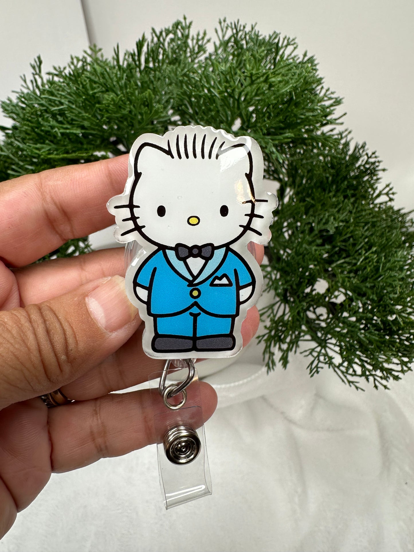 Kitty Office Guy Badge Reel