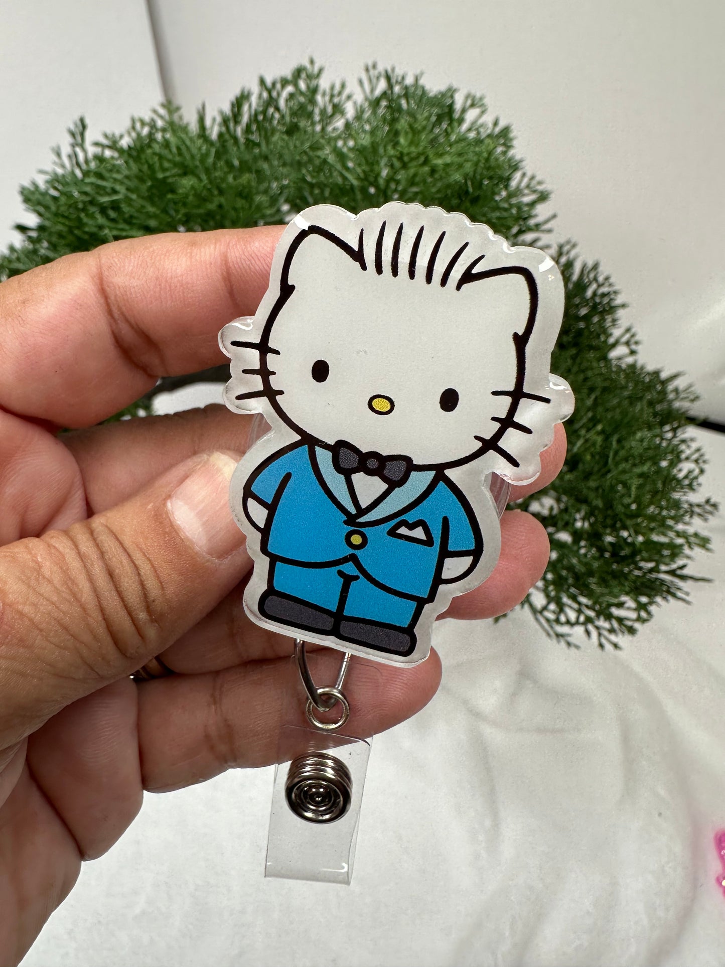 Kitty Office Guy Badge Reel