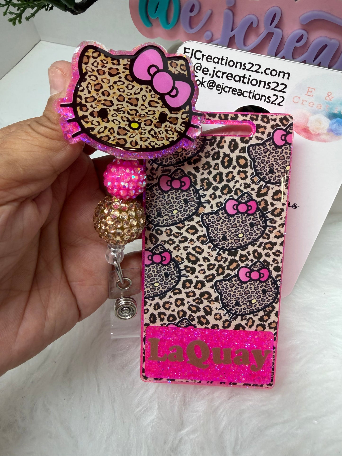 Kitty Leopard Badge Buddy Set