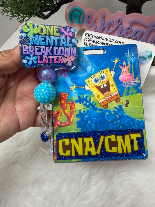 Sponge B One Mental Breakdown Later Badge Buddy Set