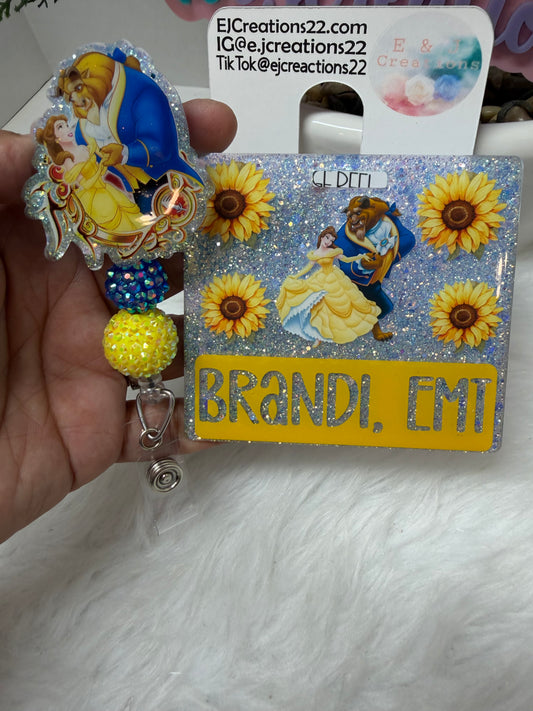 Sunflowers Beast and Beauty Badge Buddy Set
