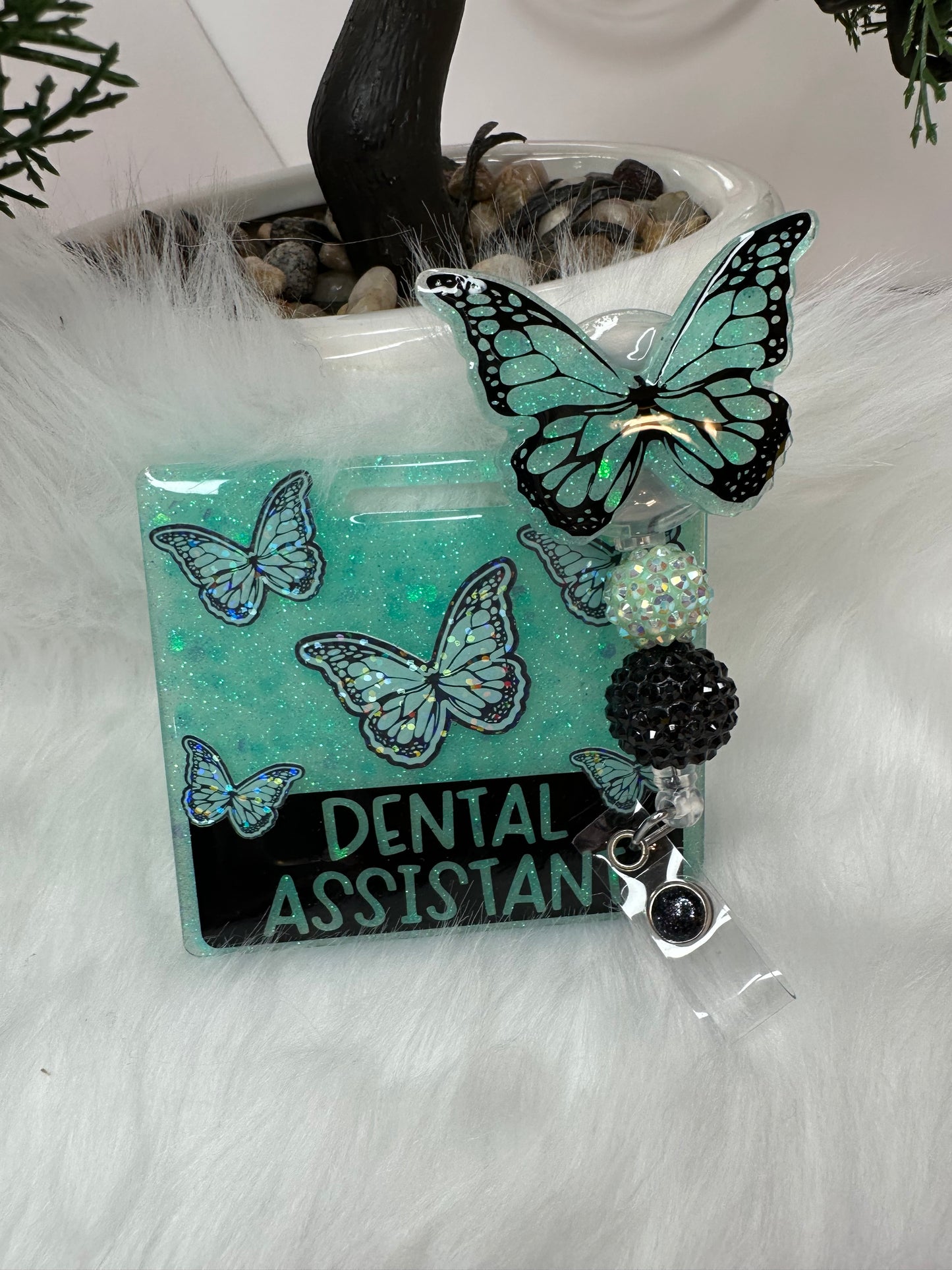 Butterfly Dental Assistant Badge Buddy Set