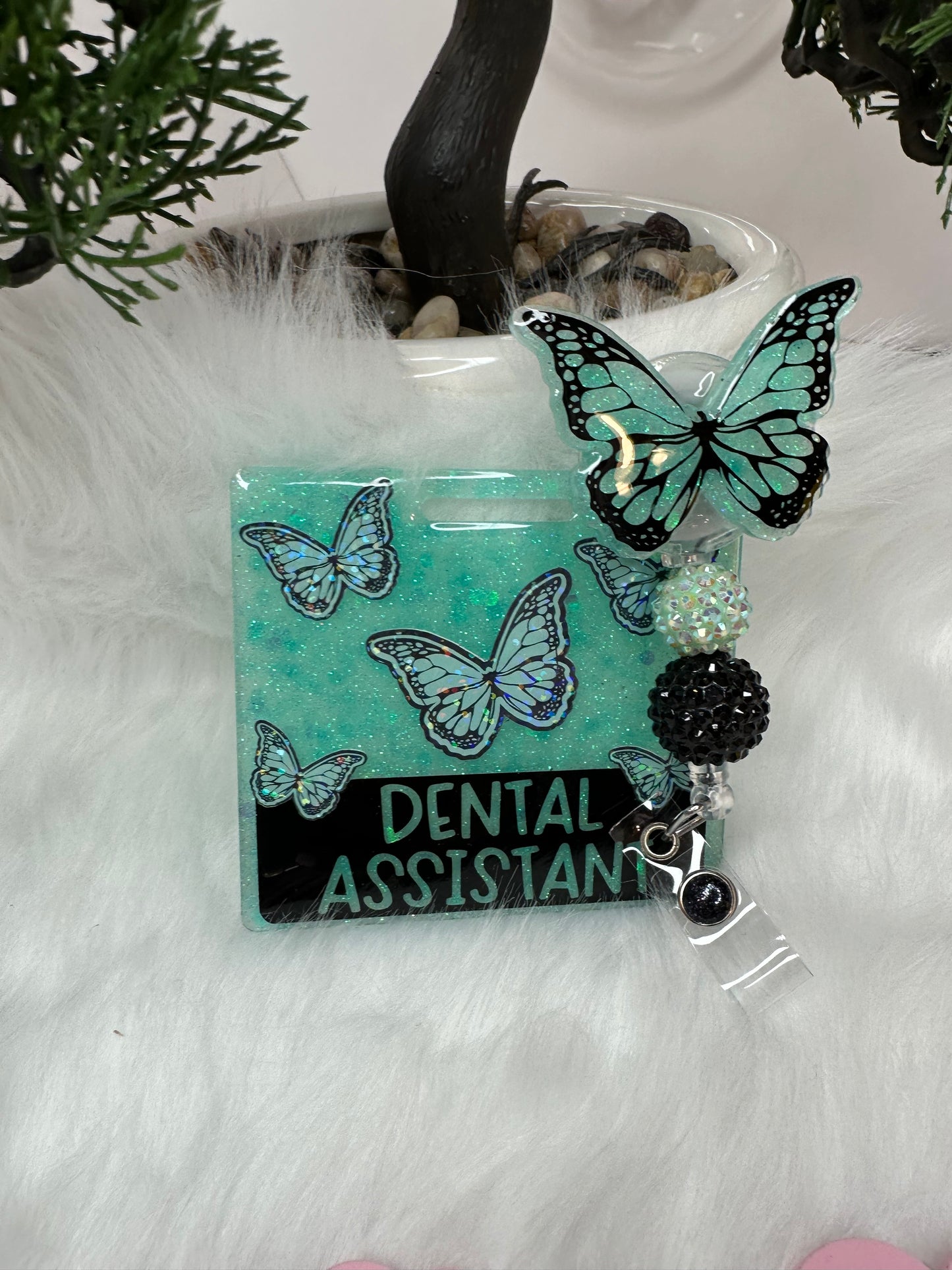 Butterfly Dental Assistant Badge Buddy Set