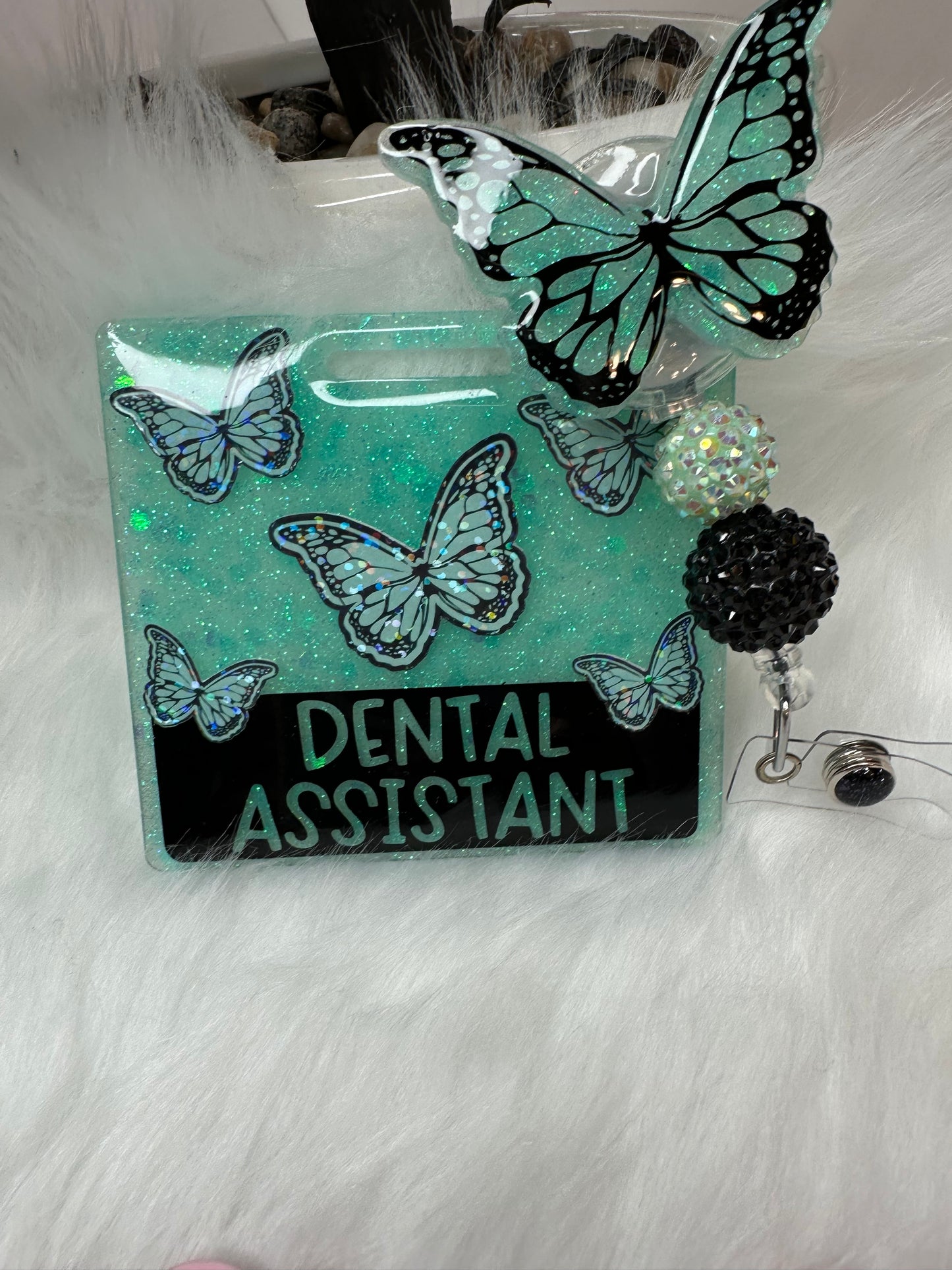 Butterfly Dental Assistant Badge Buddy Set