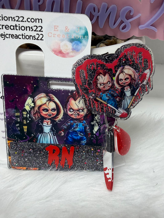 Horror Couple Badge Buddy Buddy Set