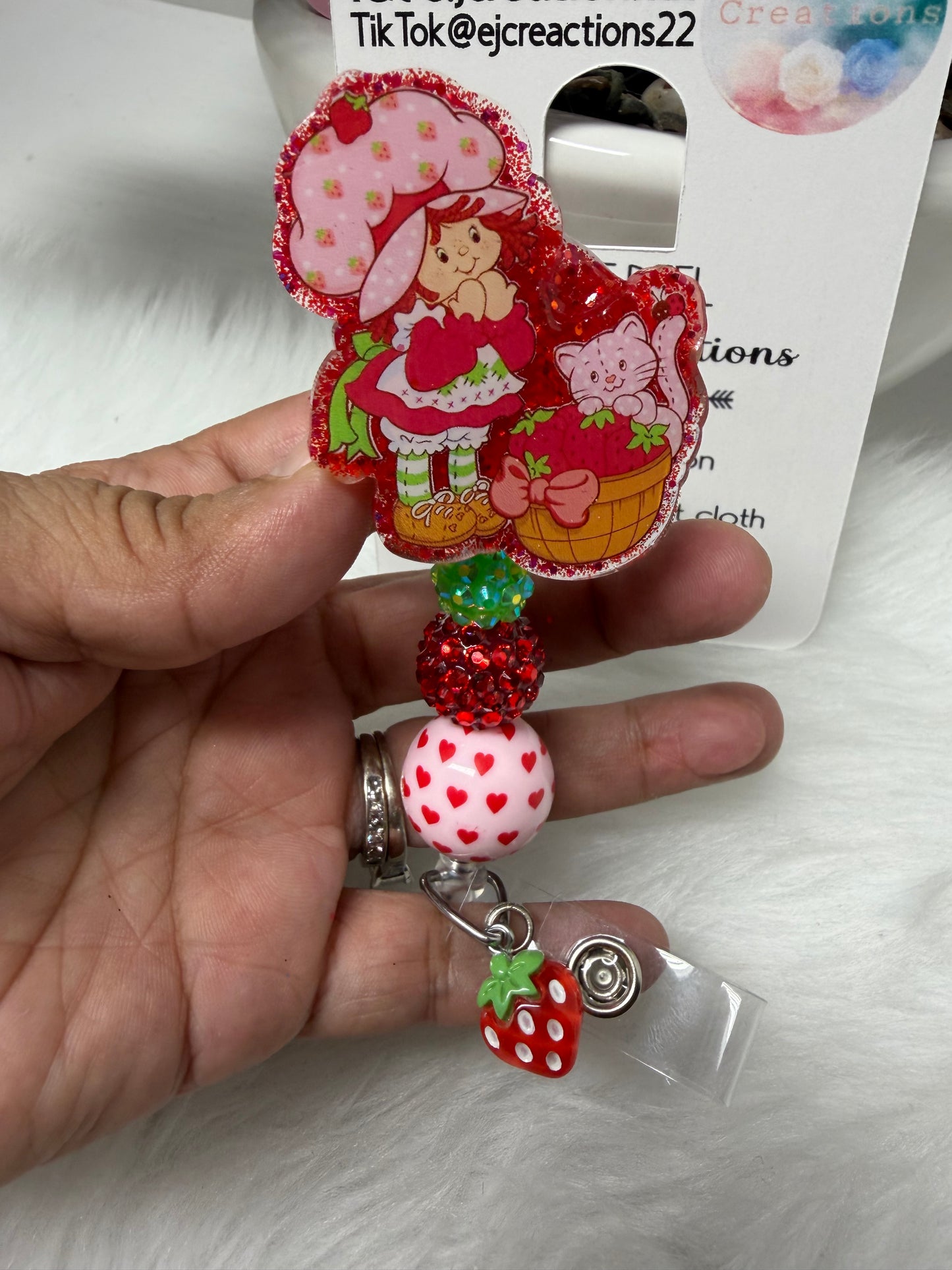 Strawberry Girl Badge Reel