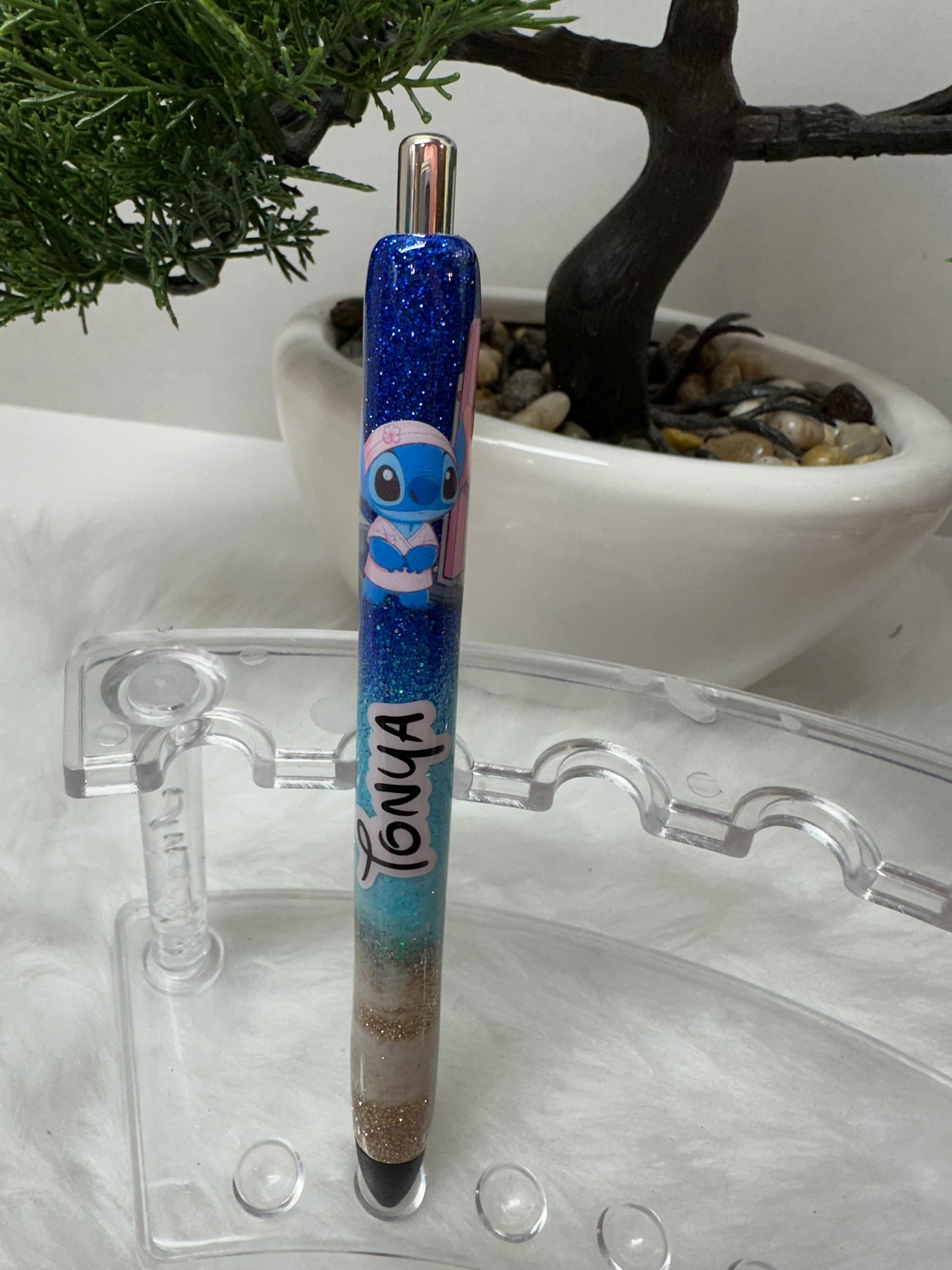 Mammogram Epoxy Glitter Pen