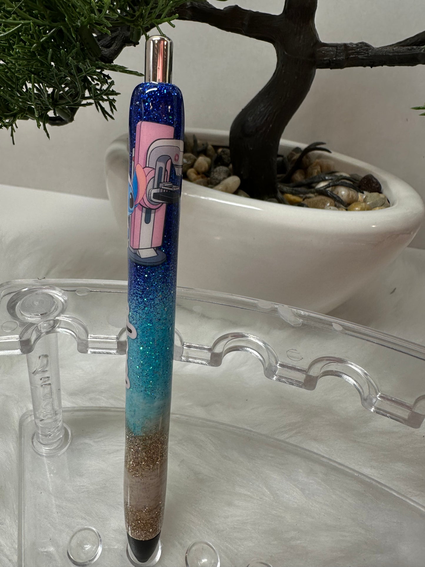 Mammogram Epoxy Glitter Pen