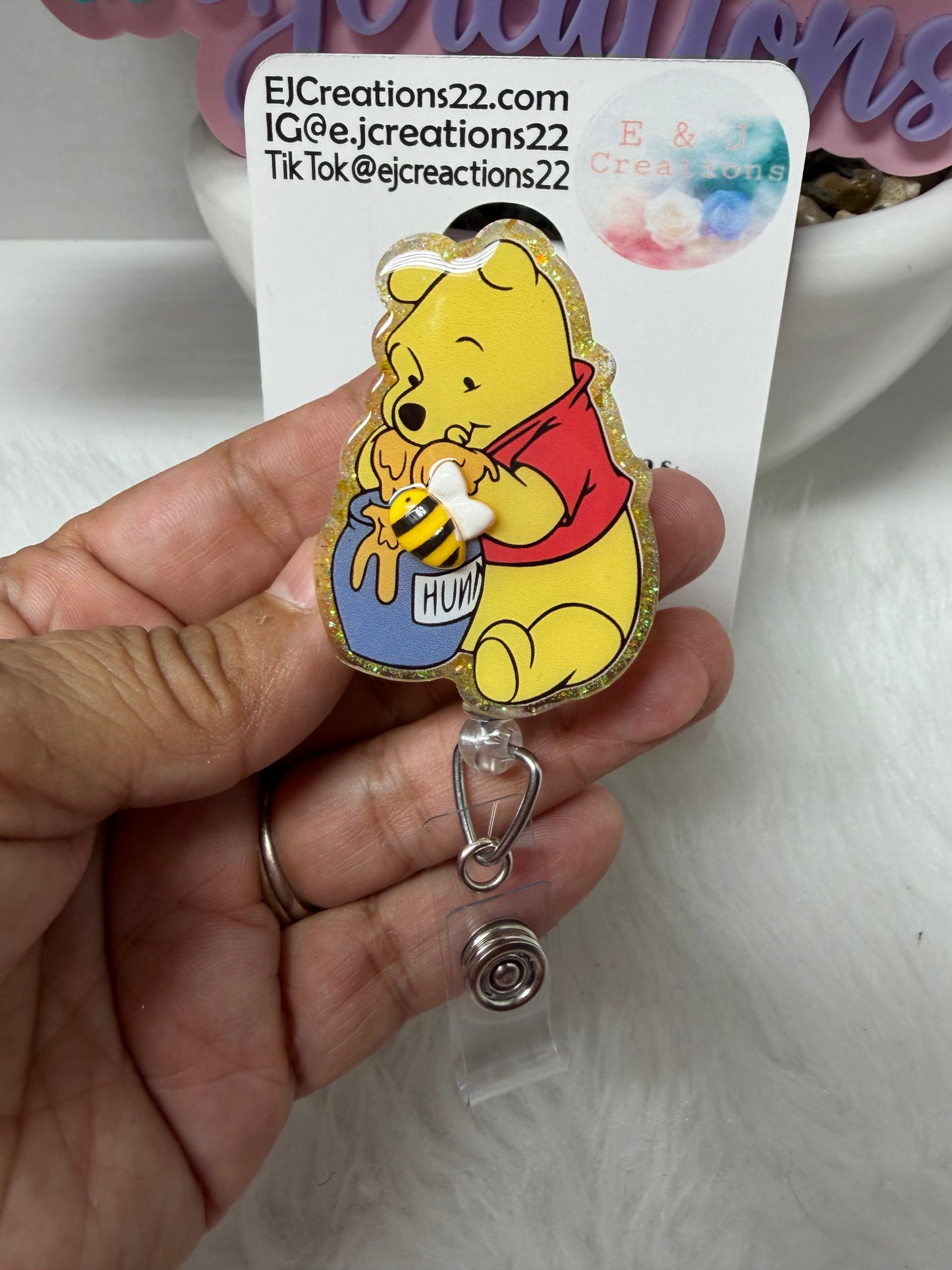 Yellow Bear Badge Reel