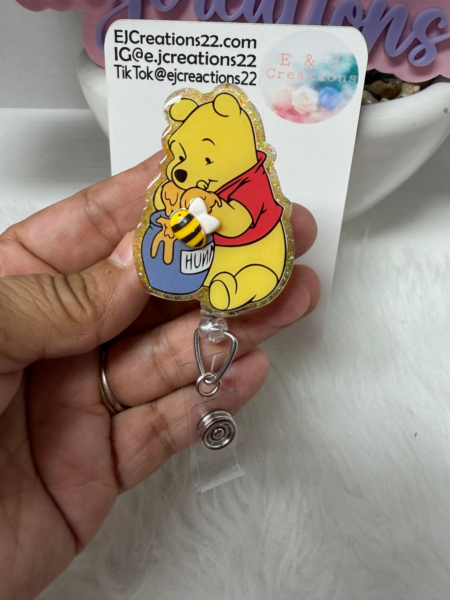 Yellow Bear Badge Reel