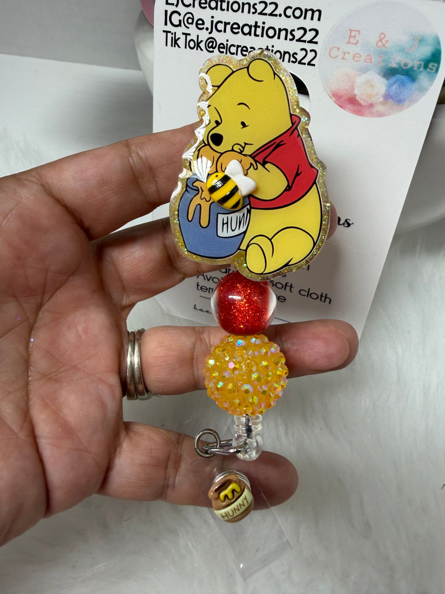Yellow Bear Badge Reel