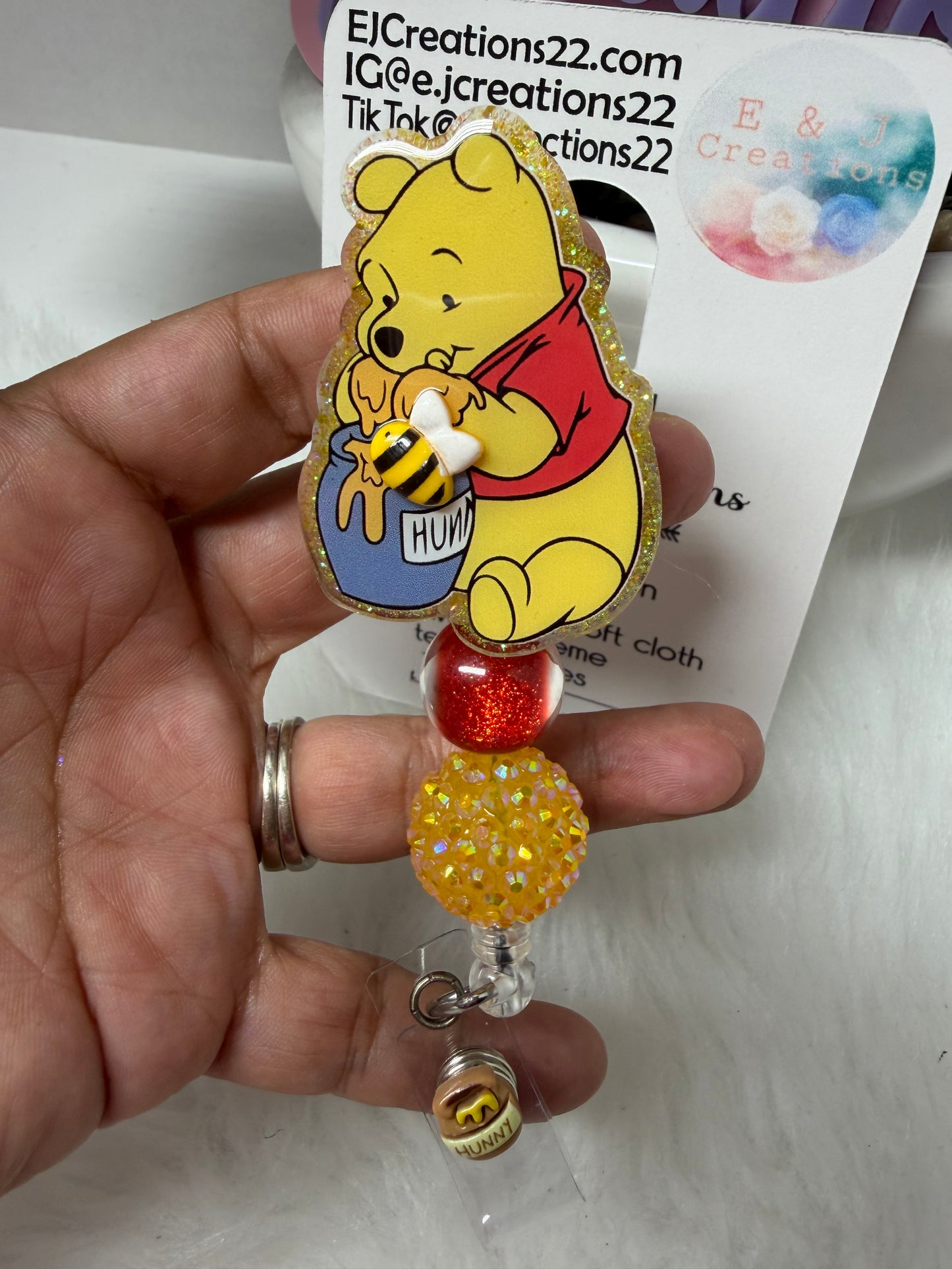 Yellow Bear Badge Reel