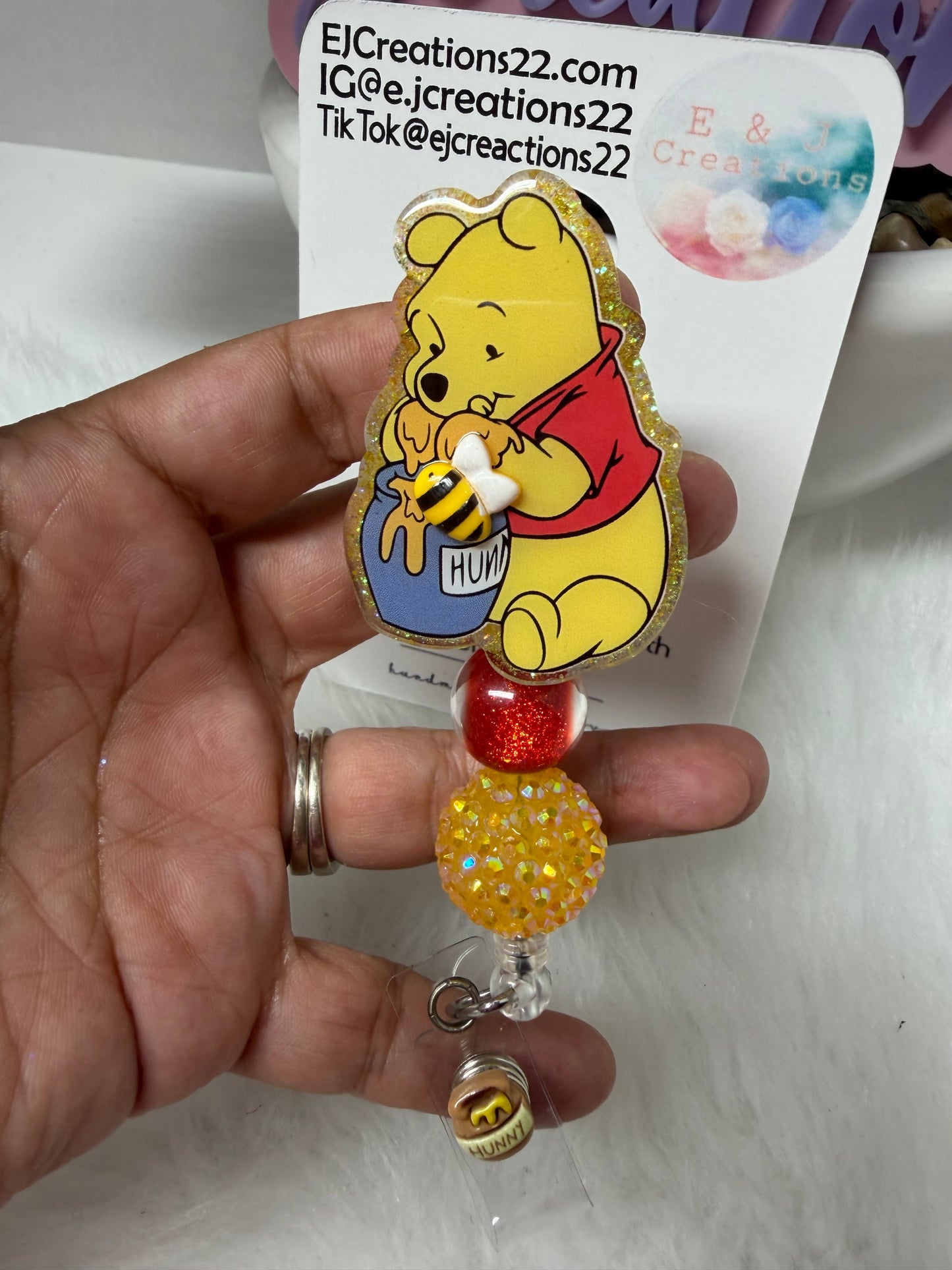 Yellow Bear Badge Reel