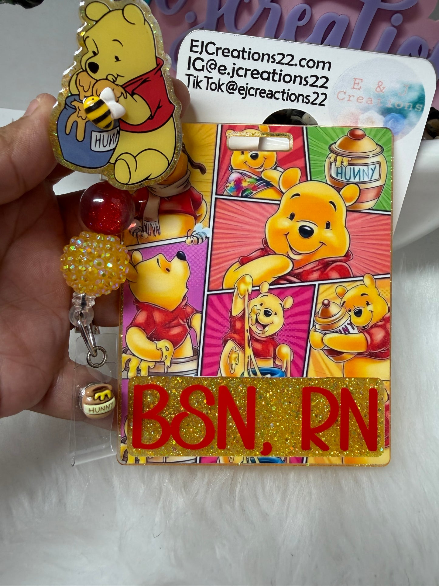 Yellow Bear Badge Buddy Set