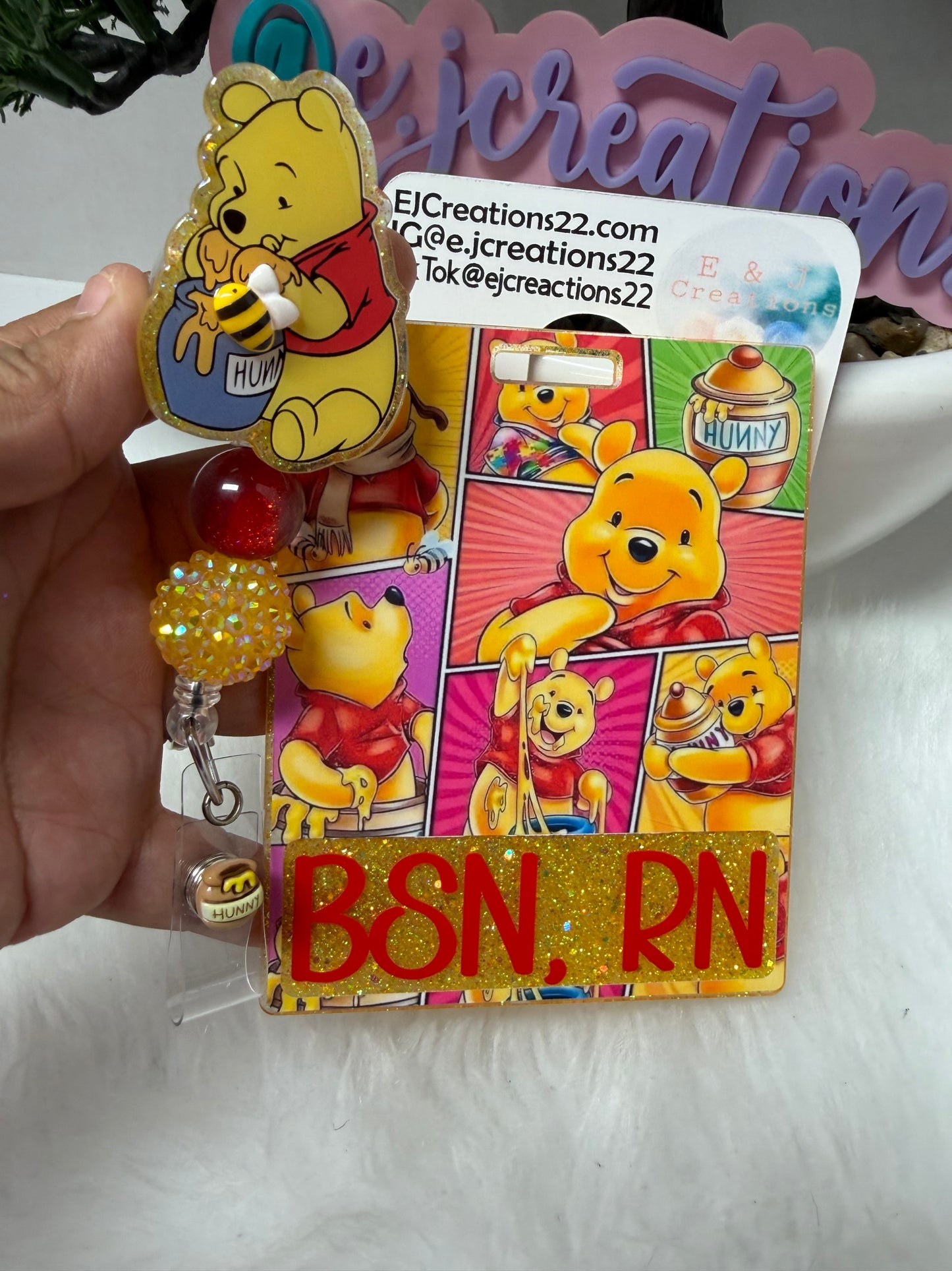 Yellow Bear Badge Buddy Set
