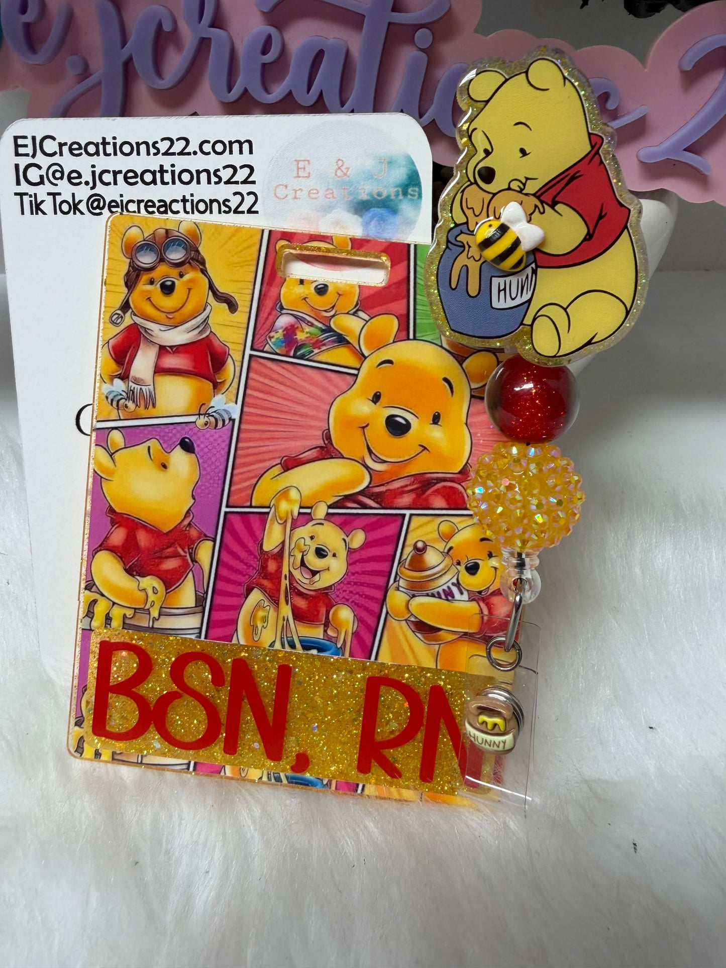 Yellow Bear Badge Buddy Set